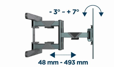 GEMBIRD REGULOWANY UCHWYT ŚCIENNY LCD 40"-80" VESA MAX 600 X 400MM, DO 50KG GEMBIRD REGULOWANY UCHWYT ŚCIENNY LCD 40"-80" VESA MAX 600 X 400MM, DO 50KG