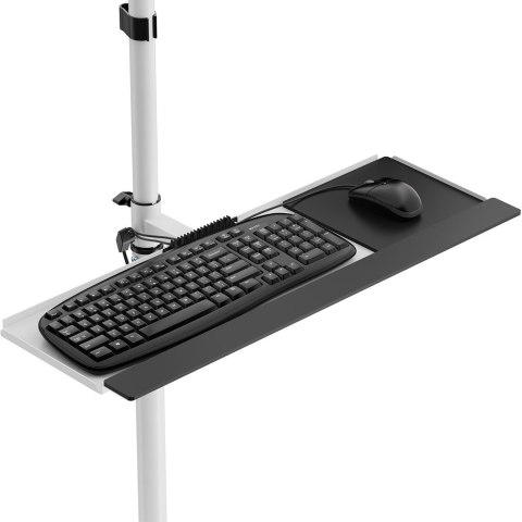 MACLEAN WÓZEK STAND PROFESJONALNY, MOBILNE STANOWISKO KOMPUTEROWE NA KÓŁKACH, MAX 17"-32", MAX 20KG MC-793 W MACLEAN WÓZEK STAND PROFESJONALNY, MOBILNE STANOWISKO KOMPUTEROWE NA KÓŁKACH, MAX 17"-32", MAX 20KG MC-793 W