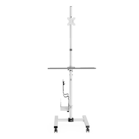 MACLEAN WÓZEK STAND PROFESJONALNY, MOBILNE STANOWISKO KOMPUTEROWE NA KÓŁKACH, MAX 17"-32", MAX 20KG MC-793 W MACLEAN WÓZEK STAND PROFESJONALNY, MOBILNE STANOWISKO KOMPUTEROWE NA KÓŁKACH, MAX 17"-32", MAX 20KG MC-793 W
