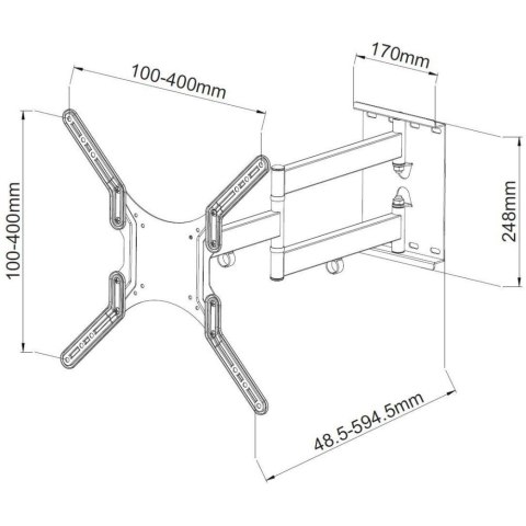 TECHLY UCHWYT ŚCIENNY TV LED/LCD 23-55 CALI 45KG O TECHLY UCHWYT ŚCIENNY TV LED/LCD 23-55 CALI 45KG O