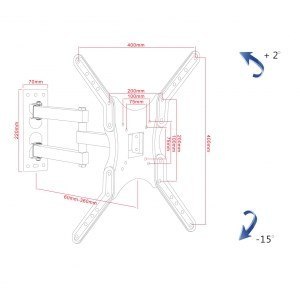 Uchwyt ścienny do telewizora ART AR-61A (ścienne; 19" - 56"; max. 30kg) Uchwyt ścienny do telewizora ART AR-61A (ścienne; 19" - 56"; max. 30kg)