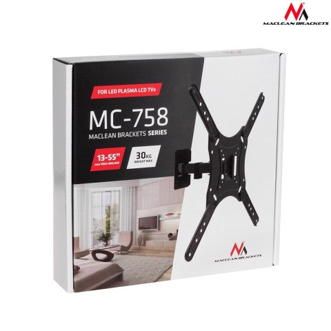 Uchwyt ścienny do telewizora Maclean MC-758 (ścienne; 13" - 55"; max. 30kg) Uchwyt ścienny do telewizora Maclean MC-758 (ścienne; 13" - 55"; max. 30kg)