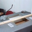 CONTACTA INTERKOM STS-K003L-B, ZESTAW (WZMACNIACZ, MODUŁ DLA INTERESANTA ORAZ OBSŁUGI, ZASILACZ, PĘTLA INDUKCYJNA), CZARNY