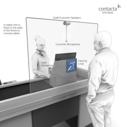 Contacta CONTACTA INTERKOM STS-K062, ZESTAW Z PĘTLĄ INDUKCYJNĄ, MIKROFON WANDALOODPORNY DLA KLIENTA PRZYKLEJANY NA SZYBĘ