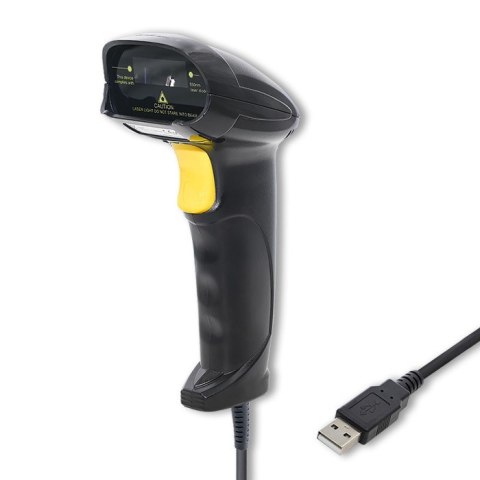 QOLTEC CZYTNIK KODÓW KRESKOWYCH LASEROWY | 1D | USB | CZARNY QOLTEC CZYTNIK KODÓW KRESKOWYCH LASEROWY | 1D | USB | CZARNY