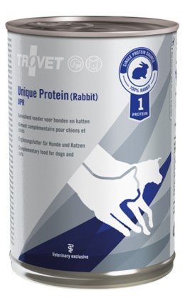 TROVET TROVET Unique Protein UPR z królikiem - mokra karma dla psa i kota - 400 g