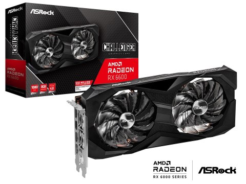 Karta graficzna ASRock Radeon RX 6600 Challenger D 8GB (WYPRZEDAŻ) Karta graficzna ASRock Radeon RX 6600 Challenger D 8GB (WYPRZEDAŻ)