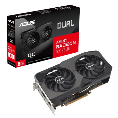 Karta graficzna ASUS DUAL Radeon RX 7600 OC 8GB (WYPRZEDAŻ) Karta graficzna ASUS DUAL Radeon RX 7600 OC 8GB (WYPRZEDAŻ)