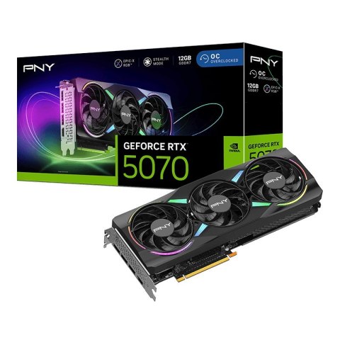 Karta graf. PNY GeForce RTX 5070 12GB ARGB OC 3-FAN Karta graf. PNY GeForce RTX 5070 12GB ARGB OC 3-FAN