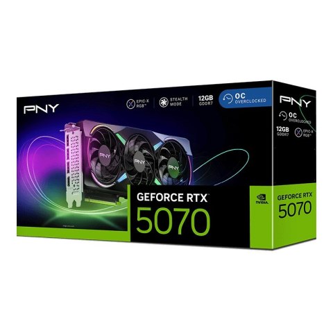 Karta graf. PNY GeForce RTX 5070 12GB ARGB OC 3-FAN Karta graf. PNY GeForce RTX 5070 12GB ARGB OC 3-FAN