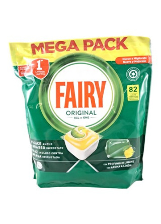 Fairy Kapsułki Do Zmywarki Original All In One Lemon XXL Pack 82 szt.