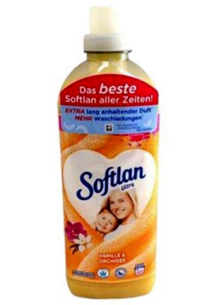 Koncentrat do płukania tkanin Softlan Wanilia i Orchidea 45 prań 1l Niemiecki DE