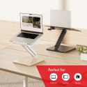Maclean MACLEAN PODSTAWKA BIURKOWA NA MONITOR LUB LAPTOP, SPRĘŻYNA GAZOWA, DO PRACY STOJĄCO SIEDZĄCEJ, CZARNA MC-493