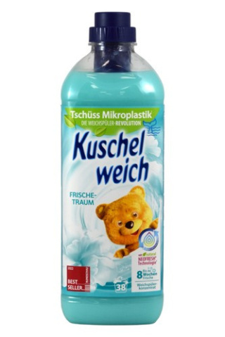 Płyn do płukania KUSCHELWEICH Frischetraum Turkusowy 1000 mlKuschelweich Płyn do Płukania Tkanin Frischetraum 1L (38 Prań)