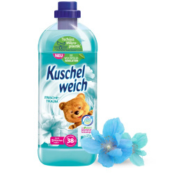 Płyn do płukania KUSCHELWEICH Frischetraum Turkusowy 1000 mlKuschelweich Płyn do Płukania Tkanin Frischetraum 1L (38 Prań)
