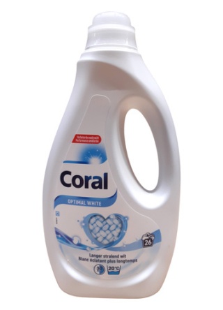 Płyn Żel do prania Coral Optimal White 26 prań 1,17l DE