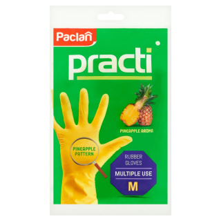 Rękawice Gumowe Ochronne Rozmiar "M" Zapachowe Ananas Pineapple PACLAN