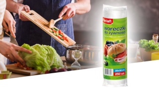 Woreczki śniadaniowe i na mrożonki Paclan 250szt na rolce 20x30cm