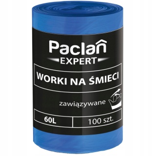 Worki na Śmieci 60l 100 szt PACLAN EXPERT Zawiązywane Mocne