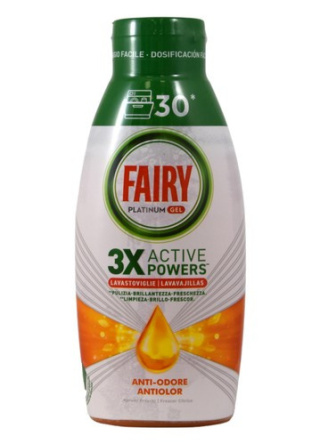 Żel do Zmywarki Fairy Platinum Gel Anti-Odore Agrumi 600ml 30 myć
