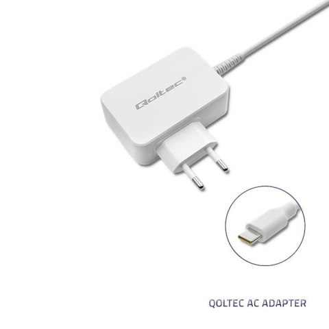 QOLTEC ZASILACZ SIECIOWY 65W | 5-20.3V | 2-3.25A | USB TYP C | PD | BIAŁY QOLTEC ZASILACZ SIECIOWY 65W | 5-20.3V | 2-3.25A | USB TYP C | PD | BIAŁY