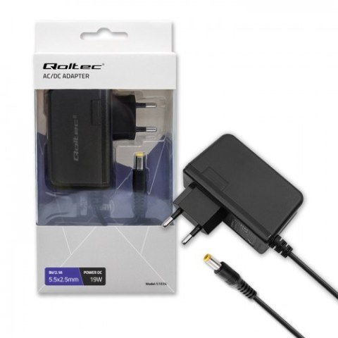 QOLTEC ZASILACZ WTYCZKOWY 19W | 9V | 2.1A |5.5*2.5 QOLTEC ZASILACZ WTYCZKOWY 19W | 9V | 2.1A |5.5*2.5