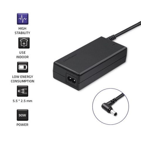 Zasilacz Qoltec 50075.90W do notebooka Asus (19 V; 4,74 A, 4,9 A; 90W; 5.5 mm x 2.5 mm) Zasilacz Qoltec 50075.90W do notebooka Asus (19 V; 4,74 A, 4,9 A; 90W; 5.5 mm x 2.5 mm)