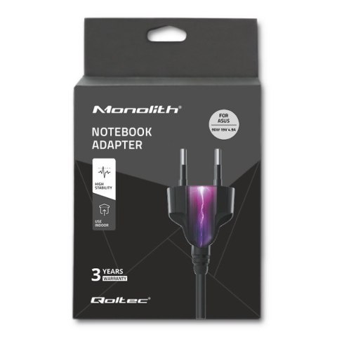 Zasilacz Qoltec 50075.90W do notebooka Asus (19 V; 4,74 A, 4,9 A; 90W; 5.5 mm x 2.5 mm) Zasilacz Qoltec 50075.90W do notebooka Asus (19 V; 4,74 A, 4,9 A; 90W; 5.5 mm x 2.5 mm)