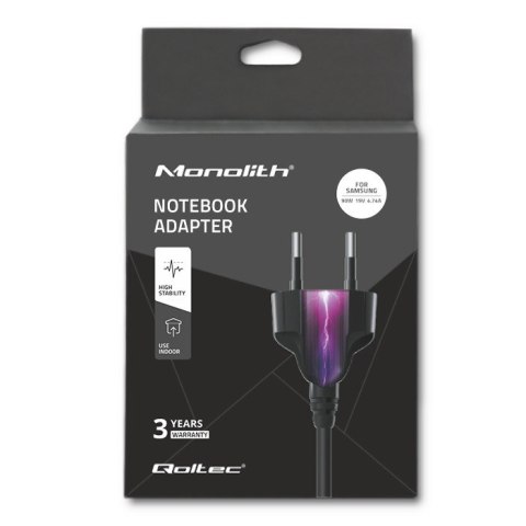 Zasilacz Qoltec 50089.90W do notebooka Samsung (19 V; 4,74 A; 90W; 5.5 mm x 3.5 mm) Zasilacz Qoltec 50089.90W do notebooka Samsung (19 V; 4,74 A; 90W; 5.5 mm x 3.5 mm)