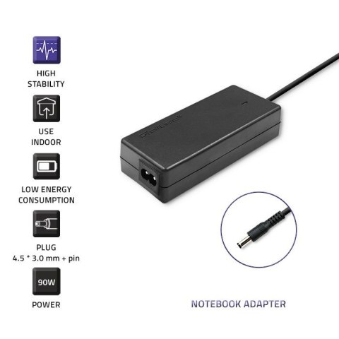 Zasilacz Qoltec 51516.90W do notebooka DELL (19,5 V; 4,62 A; 90W; 4.5 mm x 3 mm) Zasilacz Qoltec 51516.90W do notebooka DELL (19,5 V; 4,62 A; 90W; 4.5 mm x 3 mm)