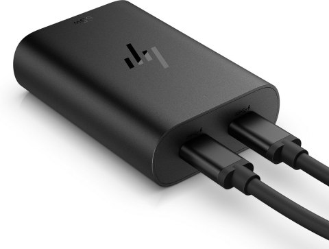 Zasilacz sieciowy HP 65W GaN Laptop Charger 2xUSB-C czarny 600Q7AA Zasilacz sieciowy HP 65W GaN Laptop Charger 2xUSB-C czarny 600Q7AA