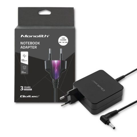 Zasilacz sieciowy Qoltec 51751 do notebooka Huawei (19 V; 3,42 A; 65W; 4 mm x 1.7 mm) Zasilacz sieciowy Qoltec 51751 do notebooka Huawei (19 V; 3,42 A; 65W; 4 mm x 1.7 mm)