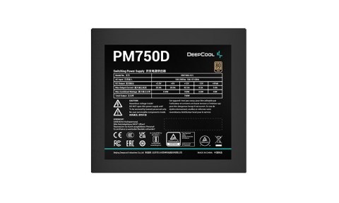 Zasilacz DeepCool PM750D 750W 80 Plus Gold Zasilacz DeepCool PM750D 750W 80 Plus Gold