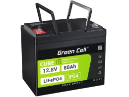 Green Cell GREEN CELL AKUMULATOR LIFEPO4 CUBE 80AH 12V/12.8V 1024WH LFPGC12V80AH
