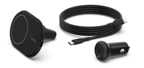 Ładowarka samochodowa Belkin BoostCharge Magnetic Wireless Car Charger 10W included 20W PD3.0 Car Power Supply and USB-C cable Ładowarka samochodowa Belkin BoostCharge Magnetic Wireless Car Charger 10W included 20W PD3.0 Car Power Supply and USB-C cable