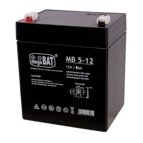 Akumulator MPL VRLA MB 5-12 (90/70/101 mm) Akumulator MPL VRLA MB 5-12 (90/70/101 mm)