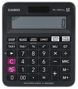CASIO KALKULATOR BIUROWY MJ-120D PLUS CZARNY, 12 CYFROWY WYŚWIETLACZ Casio