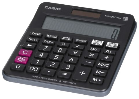 CASIO KALKULATOR BIUROWY MJ-120D PLUS CZARNY, 12 CYFROWY WYŚWIETLACZ Casio