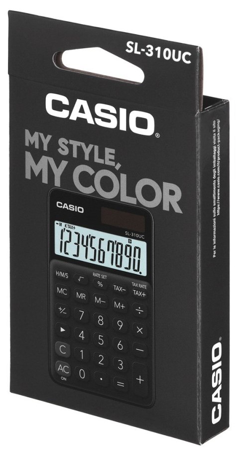 CASIO KALKULATOR KIESZONKOWY SL-310UC-BK CZARNY, 10 CYFROWY WYŚWIETLACZ Casio CASIO KALKULATOR KIESZONKOWY SL-310UC-BK CZARNY, 10 CYFROWY WYŚWIETLACZ Casio