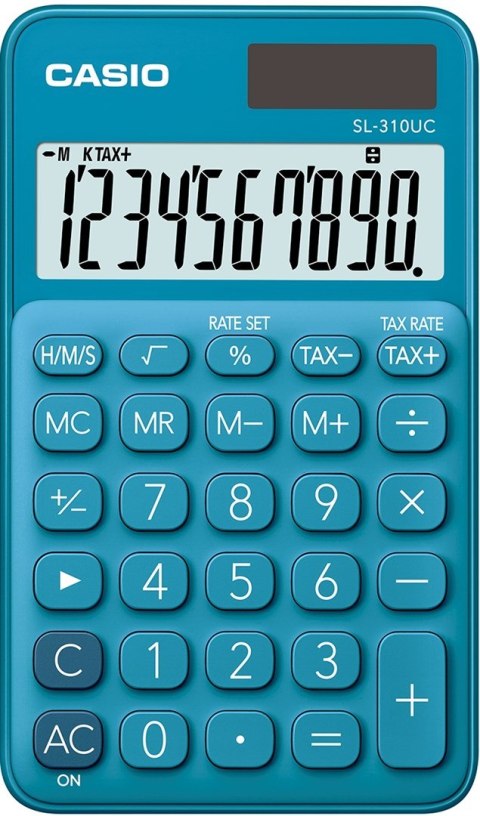CASIO KALKULATOR KIESZONKOWY SL-310UC-BU NIEBIESKI, 10 CYFROWY WYŚWIETLACZ Casio CASIO KALKULATOR KIESZONKOWY SL-310UC-BU NIEBIESKI, 10 CYFROWY WYŚWIETLACZ Casio