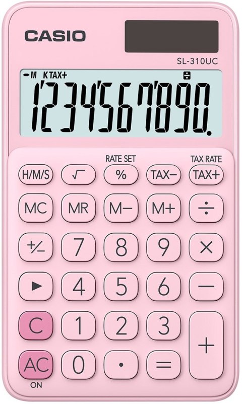 CASIO KALKULATOR KIESZONKOWY SL-310UC PK RÓŻOWY, 10 CYFROWY WYŚWIETLACZ Casio CASIO KALKULATOR KIESZONKOWY SL-310UC PK RÓŻOWY, 10 CYFROWY WYŚWIETLACZ Casio
