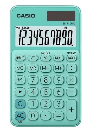 CASIO Kalkulator kieszonkowy SL-310UC-GN BOX, 10-cyfrowy, 70x118mm, kartonik, zielony Casio