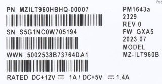 Dysk SSD Samsung PM1643a 960GB 2.5" SAS 12Gb/s MZILT960HBHQ-00007 (DWPD 1) Samsung SemiConductor