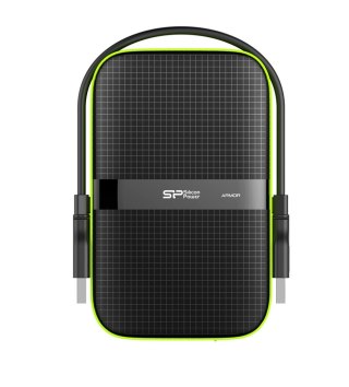 Dysk zewnętrzny HDD Silicon Power Armor A60 (2TB; 2.5"; USB 3.2; 5400 obr/min; Green-Black; SP020TBPHDA60S3K) Silicon Power
