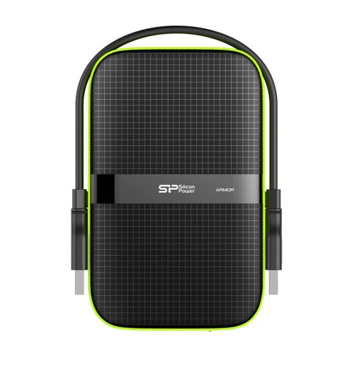 Dysk zewnętrzny HDD Silicon Power Armor A60 (2TB; 2.5"; USB 3.2; 5400 obr/min; Green-Black; SP020TBPHDA60S3K) Silicon Power