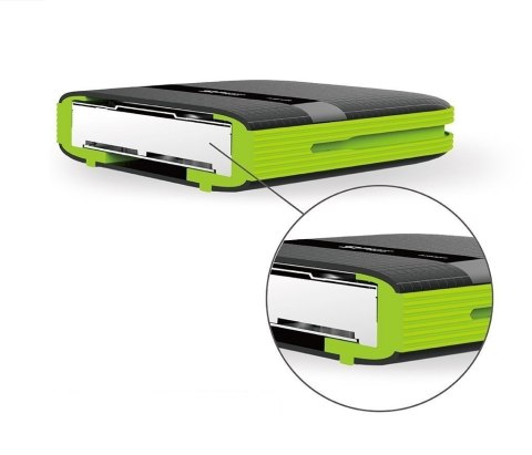 Dysk zewnętrzny HDD Silicon Power Armor A60 (2TB; 2.5"; USB 3.2; 5400 obr/min; Green-Black; SP020TBPHDA60S3K) Silicon Power