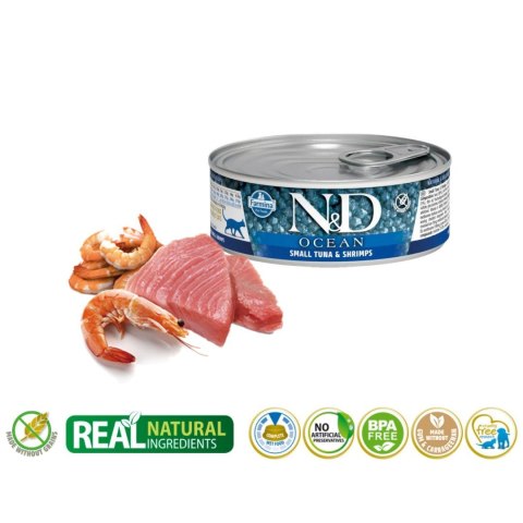 FARMINA N&D Ocean Tuna & Shrimp Adult - mokra karma dla kota - 70 g Farmina FARMINA N&D Ocean Tuna & Shrimp Adult - mokra karma dla kota - 70 g Farmina