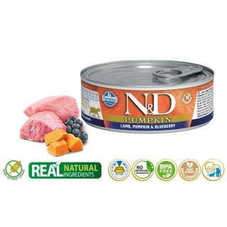 FARMINA N&D Pumpkin Lamb, Pumpkin & Blueberry - mokra karma dla kota - 70 g Farmina