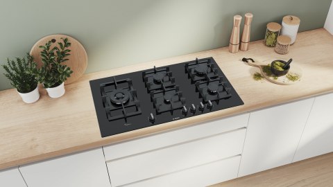 Płyta gazowa BOSCH PPS9A6B90 (5 pól grzejnych; kolor czarny) BOSCH Płyta gazowa BOSCH PPS9A6B90 (5 pól grzejnych; kolor czarny) BOSCH
