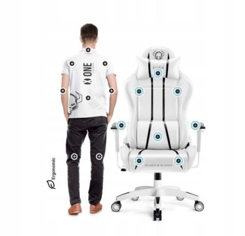 Fotel gamingowy DIABLO X-ONE 2.0 normal fotel biało-czarny DIABLO CHAIRS